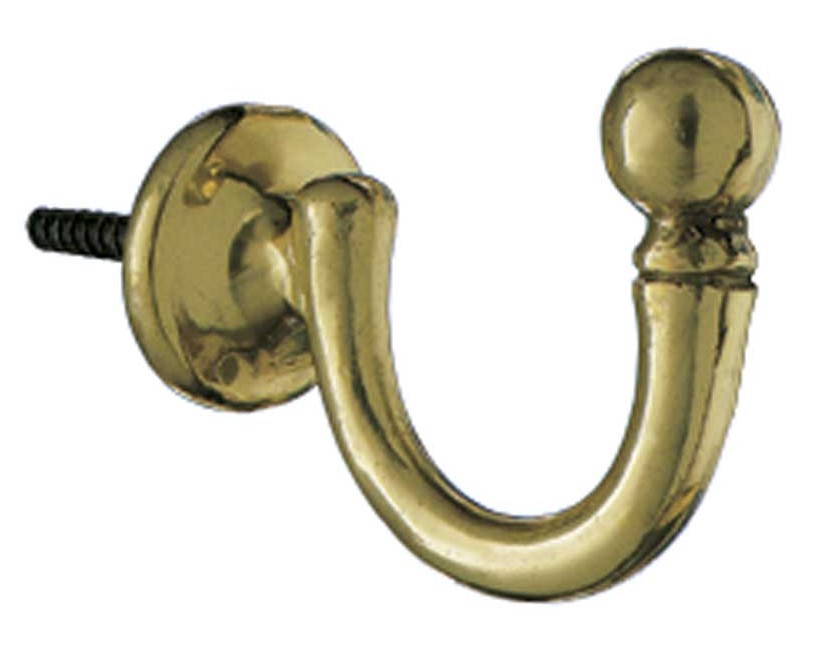 Extra Large Ball Pollished Brass Hook 50mm