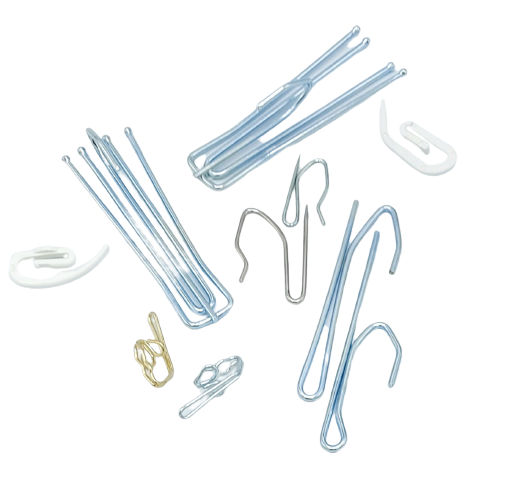 CURTAIN HOOKS AND RINGS