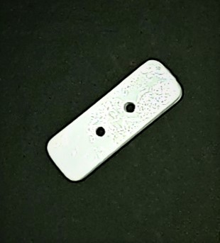 Rectangular White 33mm x 11mm Lead 10g Weight 10's